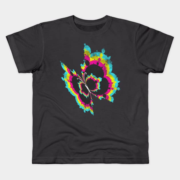 Mandelbrot Butterfly Kids T-Shirt by bunsnbells